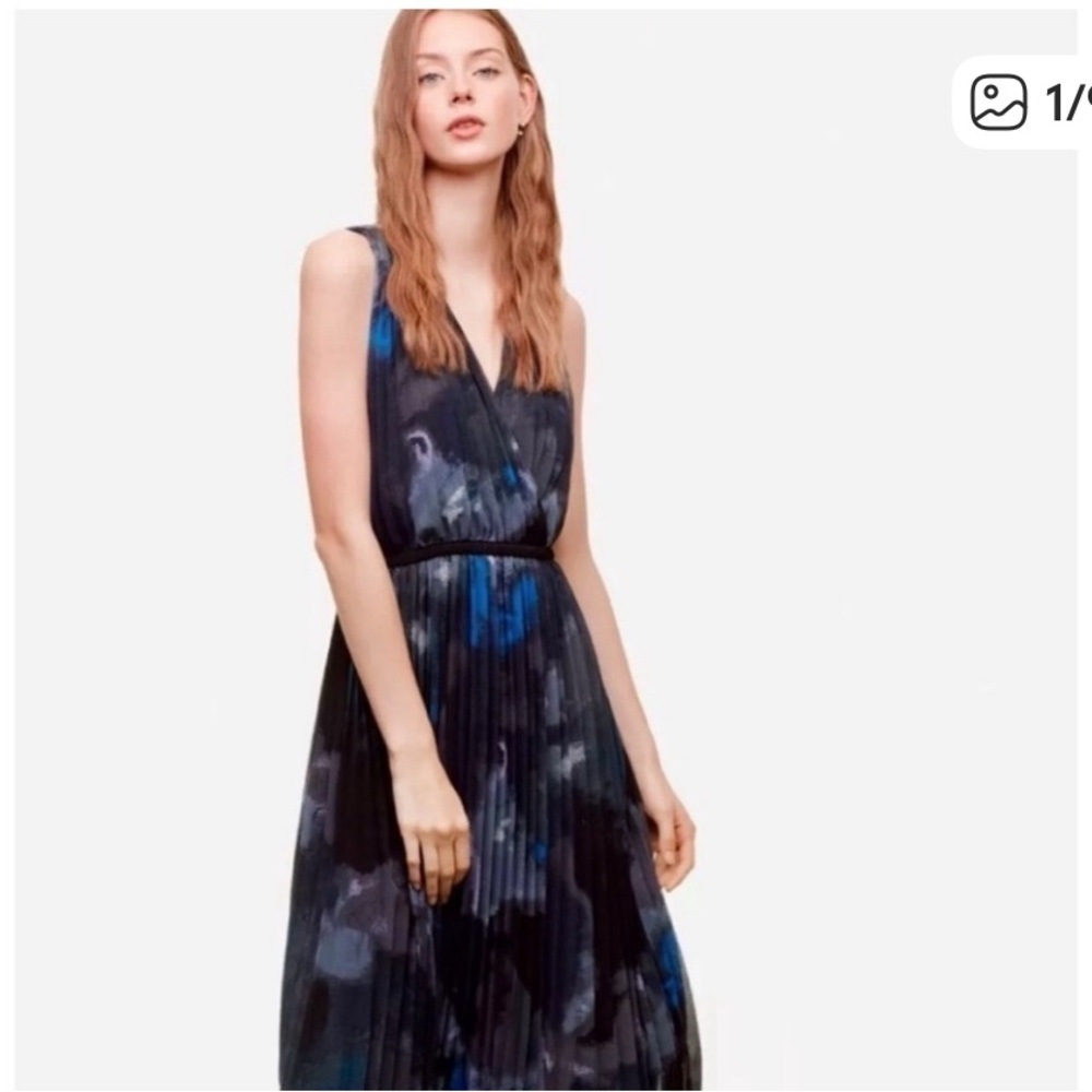 Wilfred Black and Blue Maxi Dress